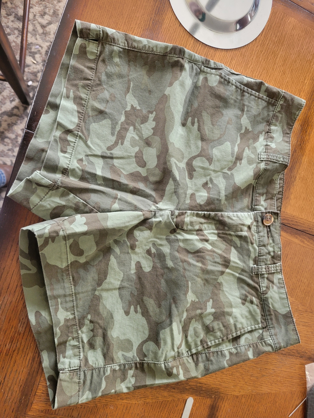 Old Navy Womens Camouflage Cotton Casual Shorts - Green